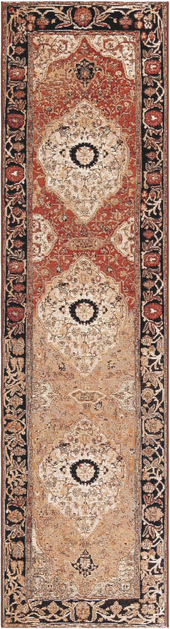 Primary image 2' 7 x 10'  Washable Traditional Indoor / Outdoor Runner Rug