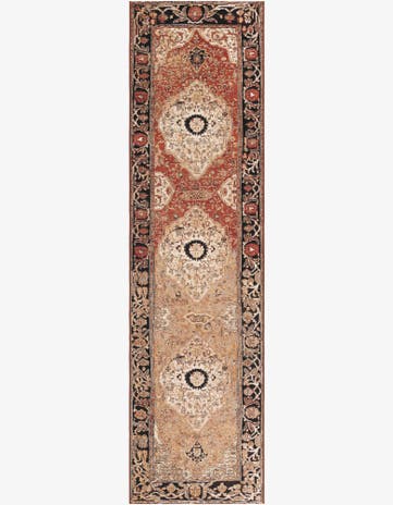 Easy-Clean Traditional Indoor / Outdoor Runner Rug