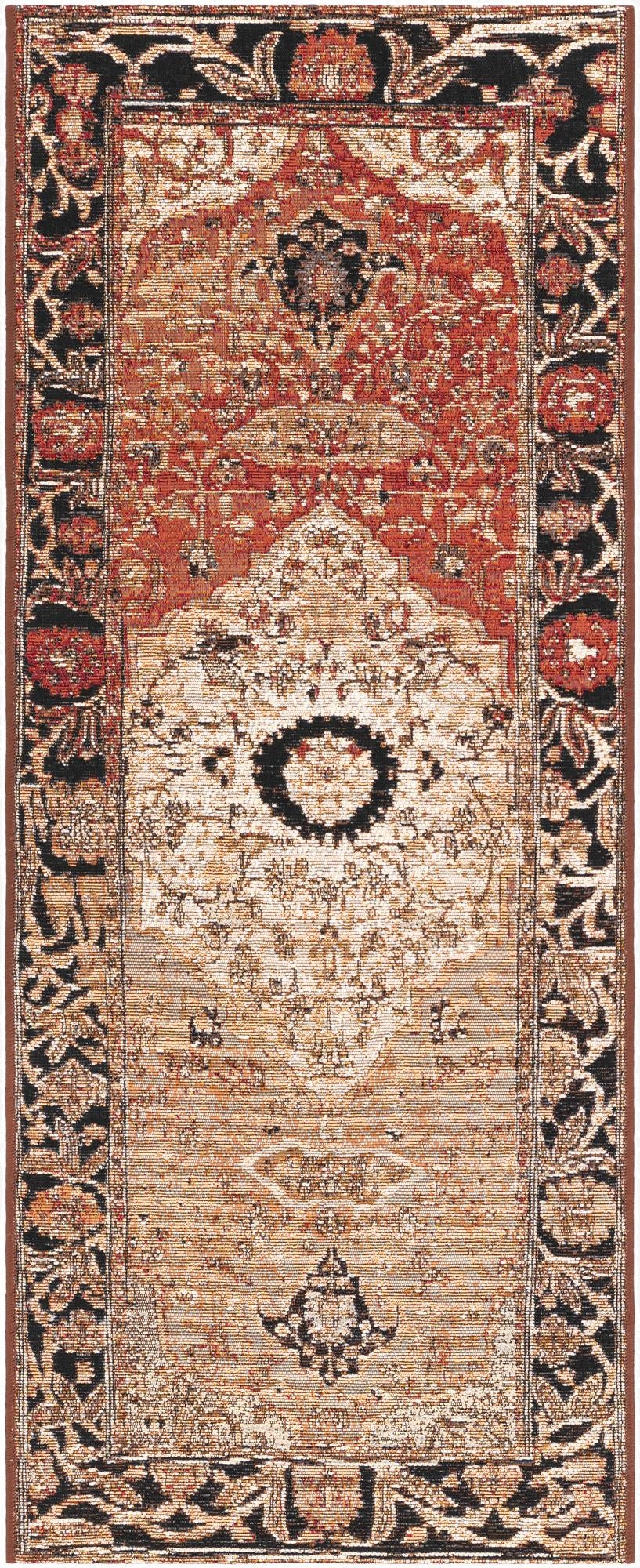 2' x 5'  Washable Traditional Indoor / Outdoor Runner Rug