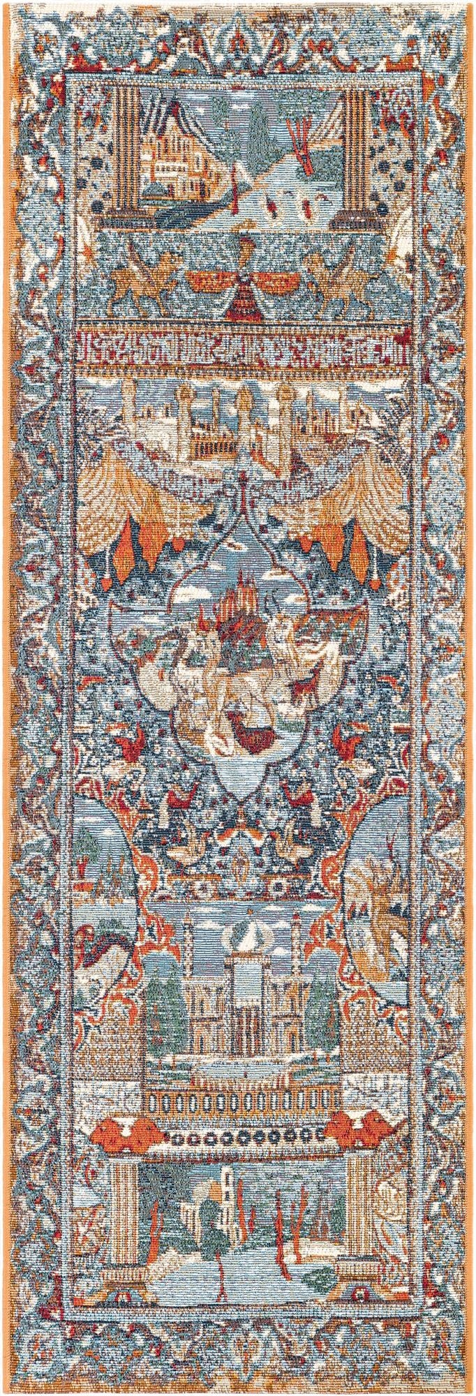 2' x 6'  Washable Traditional Indoor / Outdoor Runner Rug