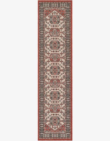 Easy-Clean Traditional Indoor / Outdoor Runner Rug