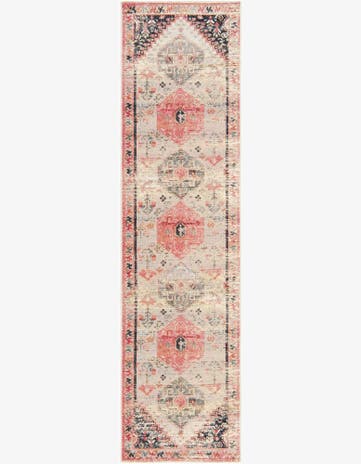 Easy-Clean Traditional Indoor / Outdoor Runner Rug