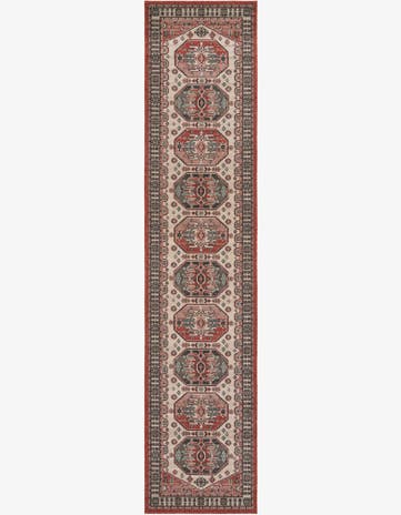 2' 7 x 12' Easy-Clean Traditional Indoor / Outdoor Runner Rug