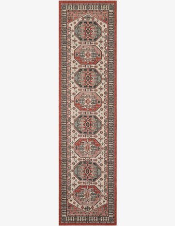 2' 7 x 10' Easy-Clean Traditional Indoor / Outdoor Runner Rug
