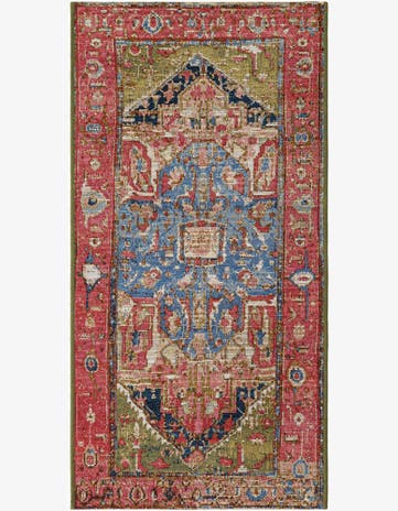 2' x 4' Easy-Clean Traditional Indoor / Outdoor Runner Rug