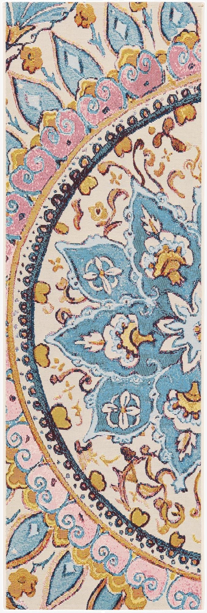 2' x 6'  Washable Traditional Indoor / Outdoor Runner Rug