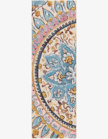 Easy-Clean Traditional Indoor / Outdoor Runner Rug