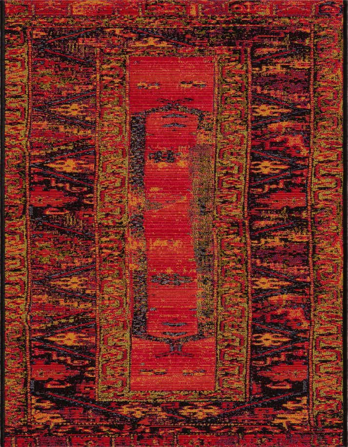 2' x 6' Easy-Clean Tribal Indoor / Outdoor Runner Rug