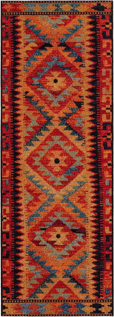 2' x 6' Easy-Clean Tribal Indoor / Outdoor Runner Rug