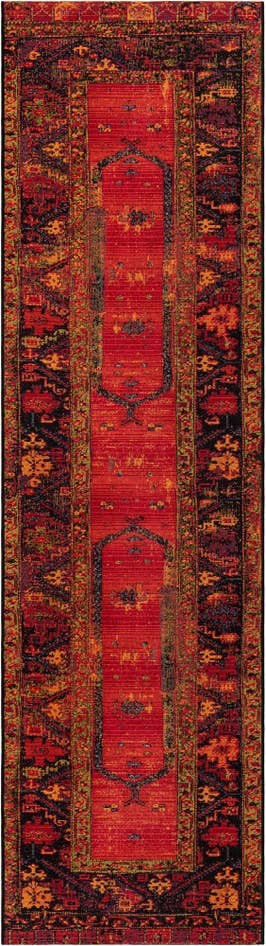 Detail image of 2' 7 x 10' Easy-Clean Tribal Indoor / Outdoor Runner Rug
