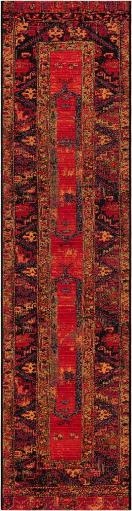 2' x 8' Easy-Clean Tribal Indoor / Outdoor Runner Rug