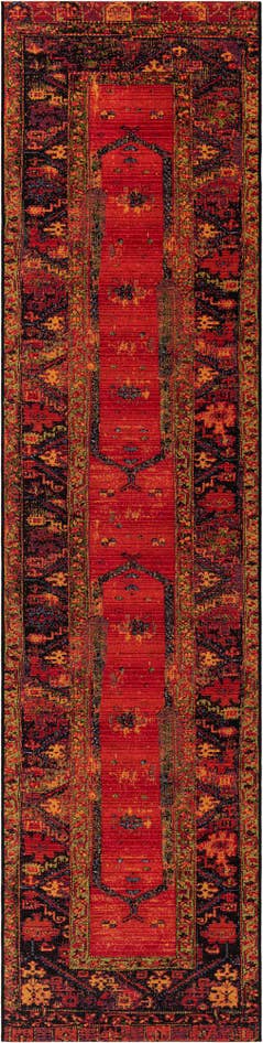 Detail image of 2' 7 x 11' Easy-Clean Tribal Indoor / Outdoor Runner Rug