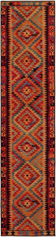 Detail image of 2' 7 x 12' Easy-Clean Tribal Indoor / Outdoor Runner Rug