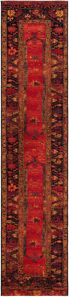 2' 7 x 12' Easy-Clean Tribal Indoor / Outdoor Runner Rug