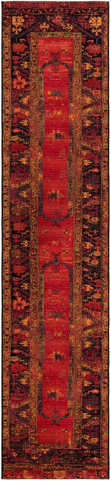 Detail image of 2' 7 x 12' Easy-Clean Tribal Indoor / Outdoor Runner Rug