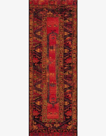 Easy-Clean Tribal Indoor / Outdoor Runner Rug