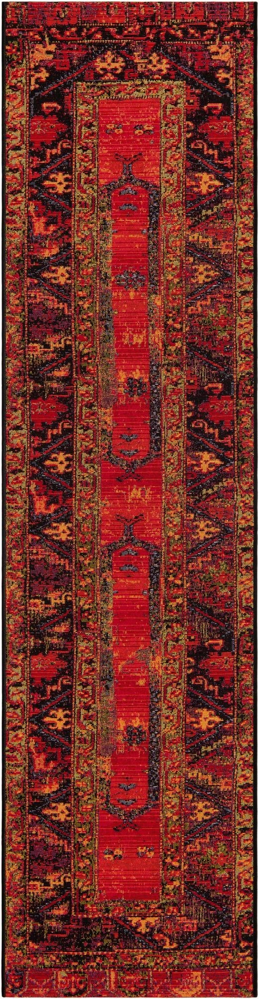 2' x 8'  Washable Tribal Indoor / Outdoor Runner Rug