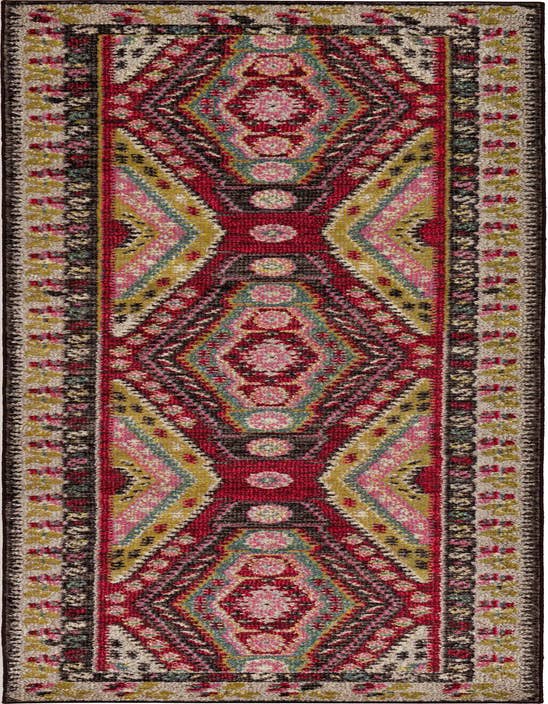Detail image of 2' 7 x 10' Washable Santa Fe Runner Rug