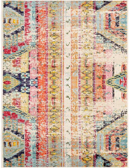 Detail image of 2' 7 x 12' Washable Santa Fe Runner Rug