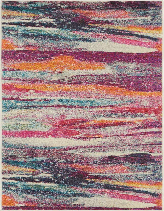 Primary image 2' 2 x 6' 9  Washable Spectrum Runner Rug