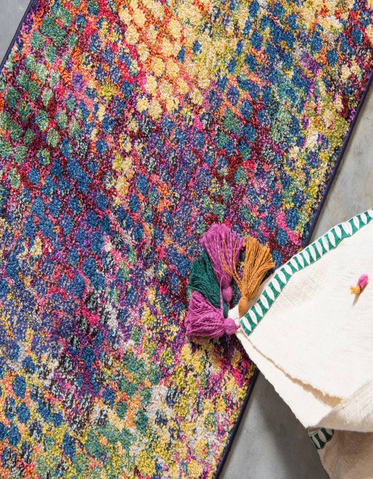 Detail image of 2' 2 x 6'  Washable Spectrum Runner Rug