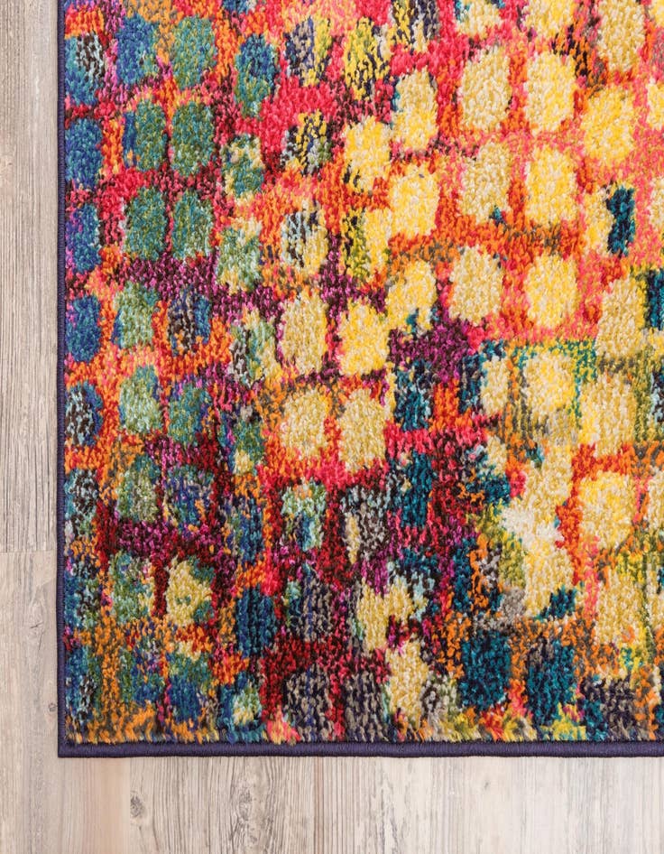 Detail image of 2' 2 x 6'  Washable Spectrum Runner Rug