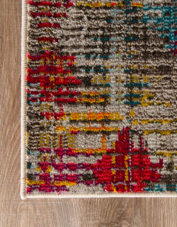 Detail image of 2' x 6'  Washable Spectrum Runner Rug