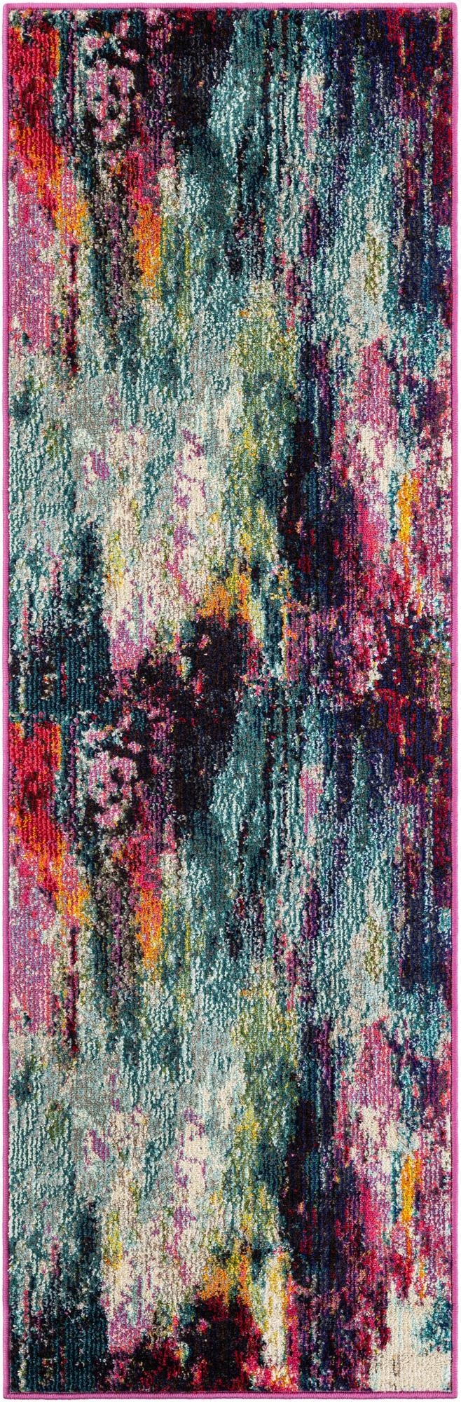 2' x 6' 1  Washable Spectrum Runner Rug