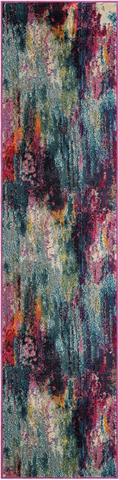 Primary image 2' 7 x 12'  Washable Spectrum Runner Rug