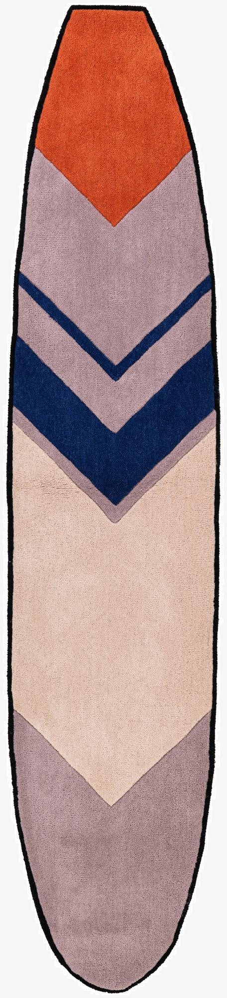  1' 11 x 8' 10 SurfBoard Wool Runner Rug