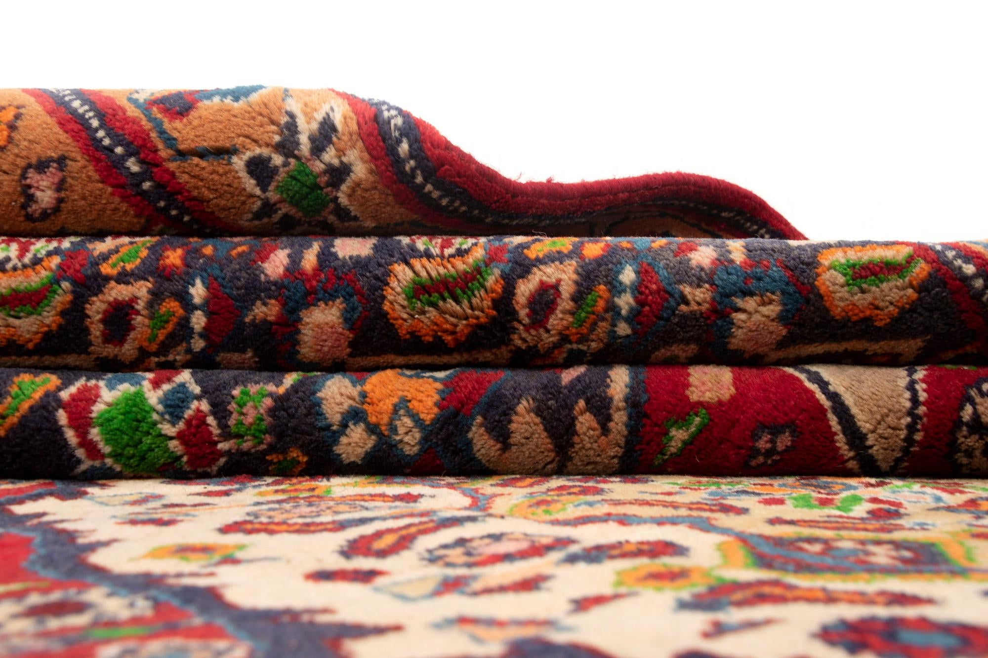 4' 3 x 9' 5 Hand Knotted Tabriz Persian Wool Runner Rug