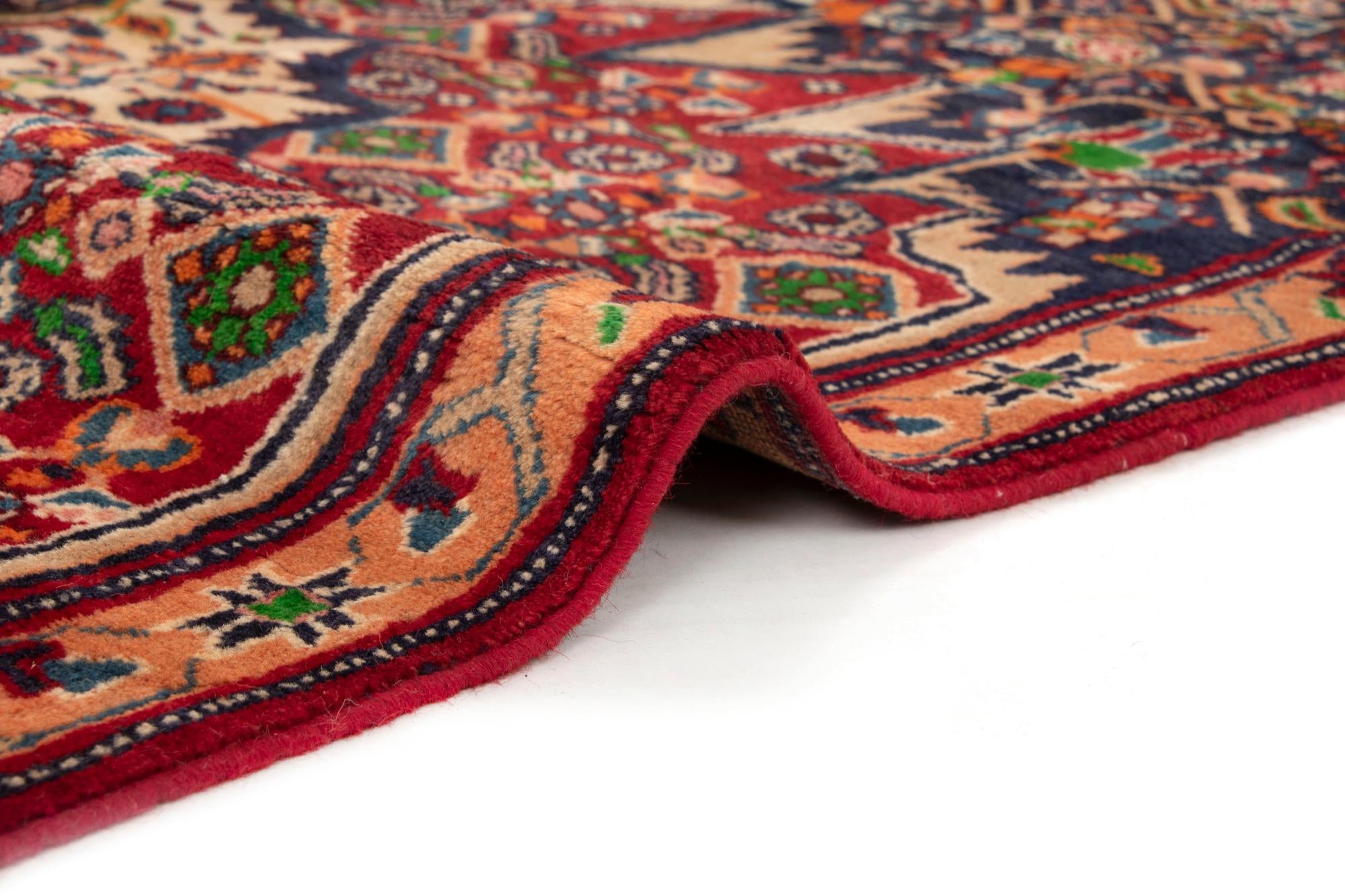 4' 3 x 9' 5 Hand Knotted Tabriz Persian Wool Runner Rug