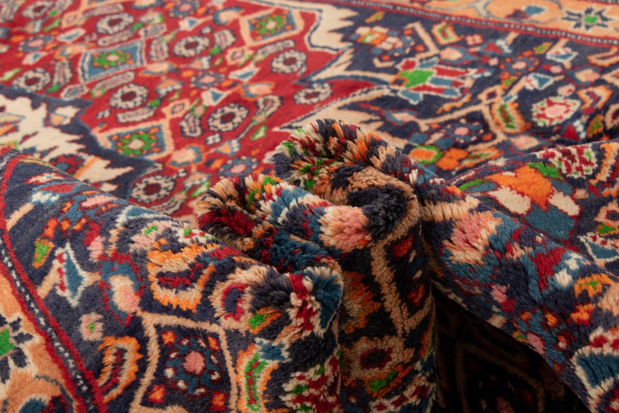 4' 3 x 9' 5 Hand Knotted Tabriz Persian Wool Runner Rug