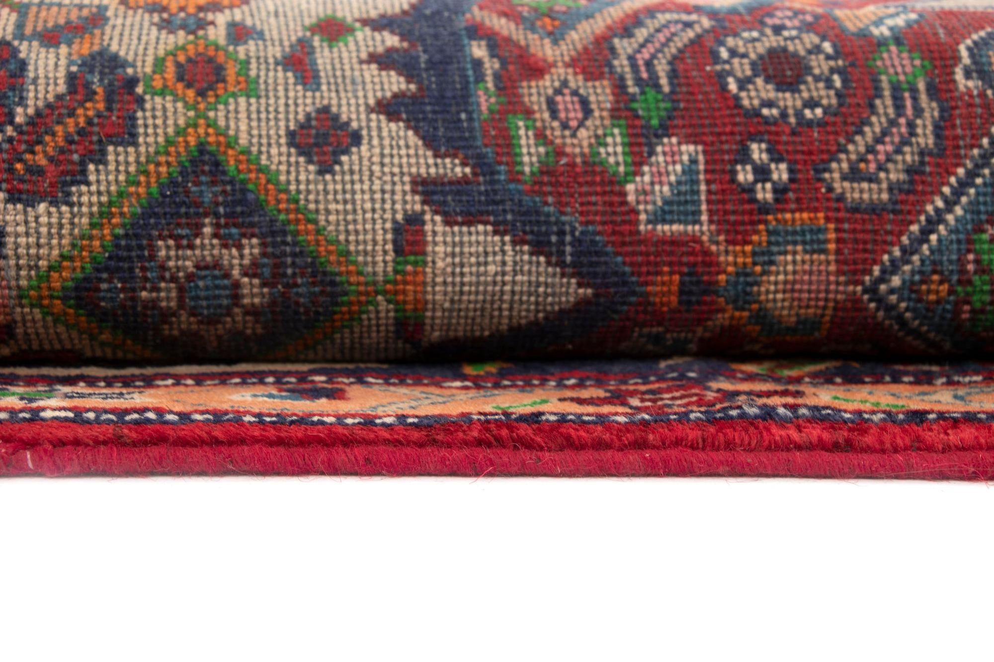 4' 3 x 9' 5 Hand Knotted Tabriz Persian Wool Runner Rug