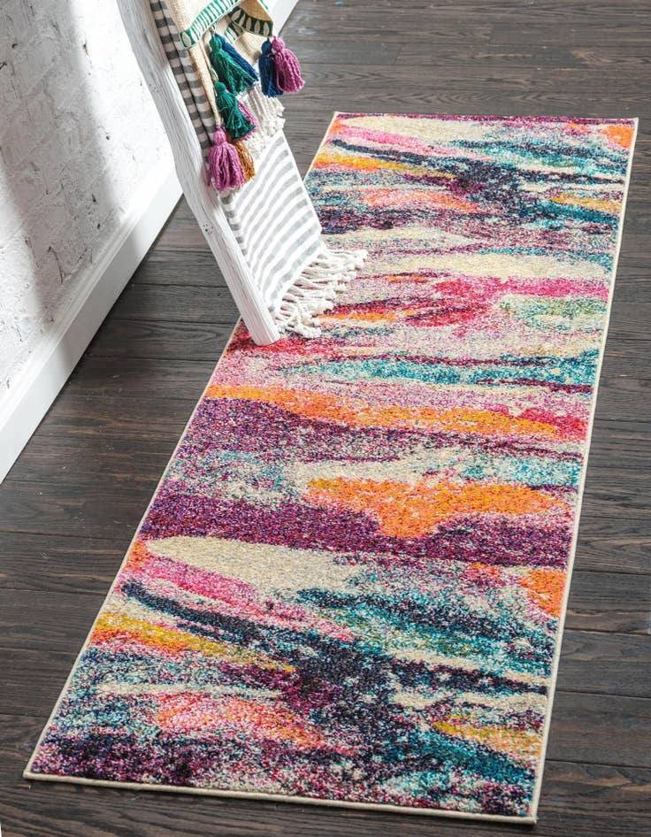 Detail image of 2' 7 x 10' Washable Theia Runner Rug