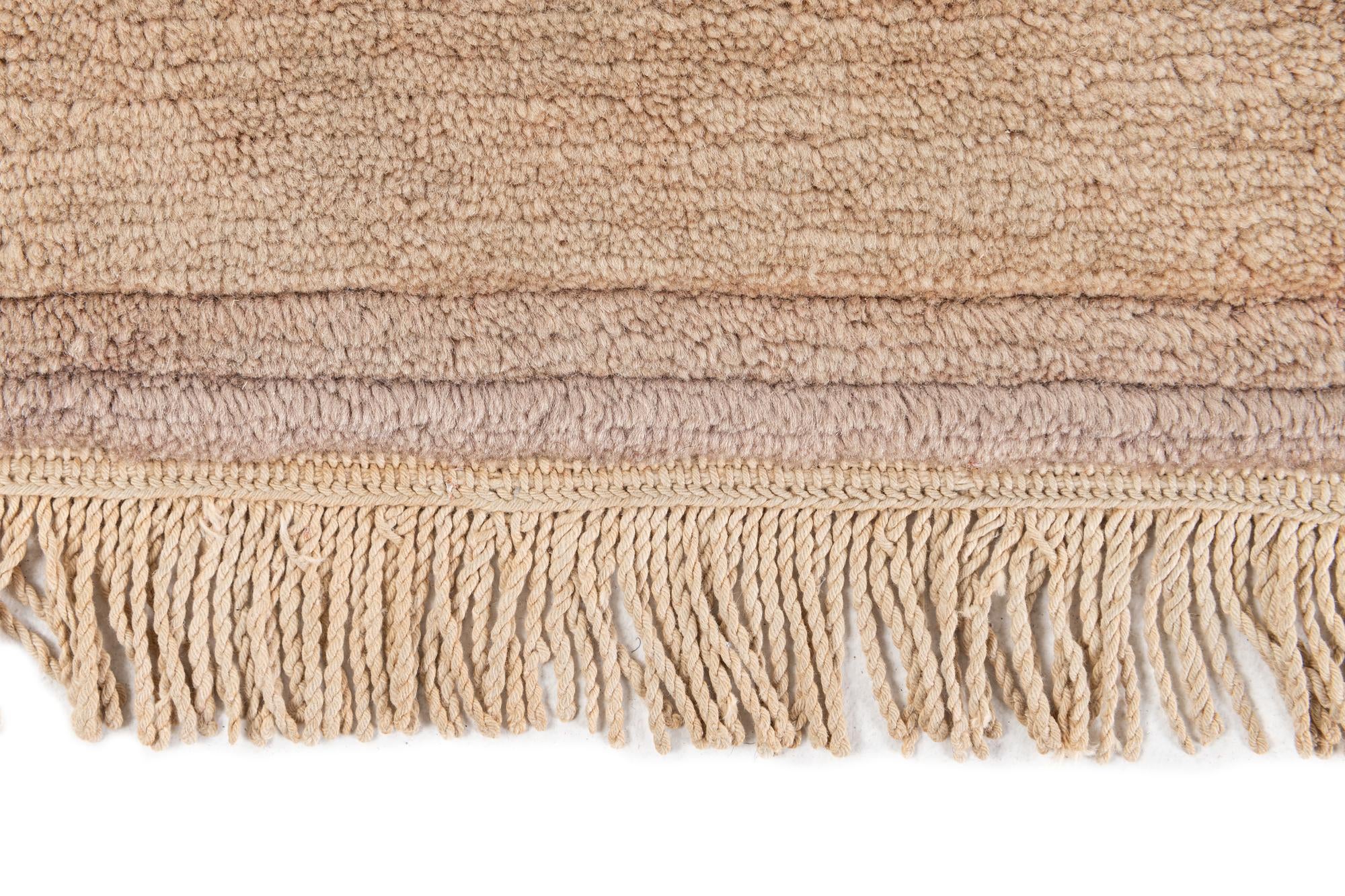 2' 10 x 6' 8 Hand Knotted Tibet Wool Runner Rug