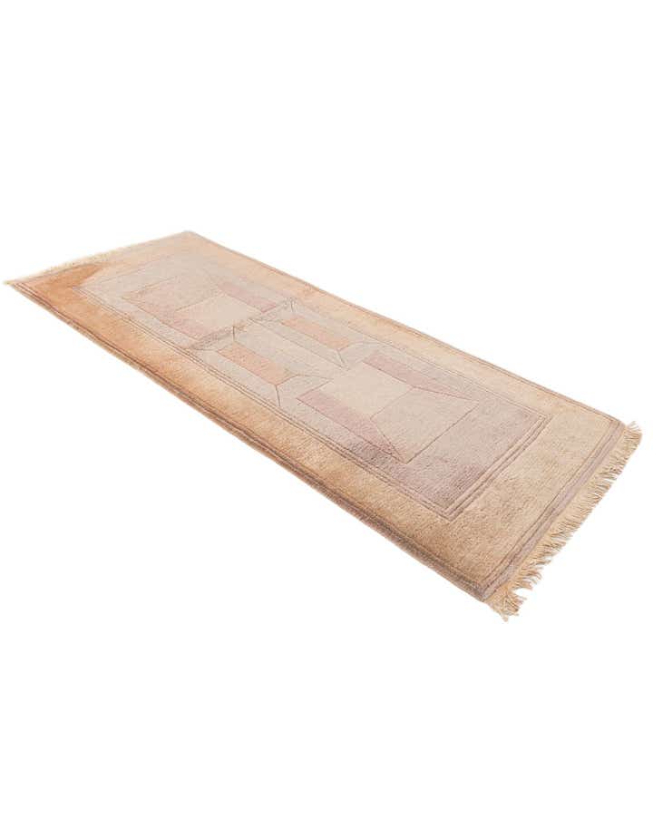 2' 10 x 6' 8 Hand Knotted Tibet Wool Runner Rug