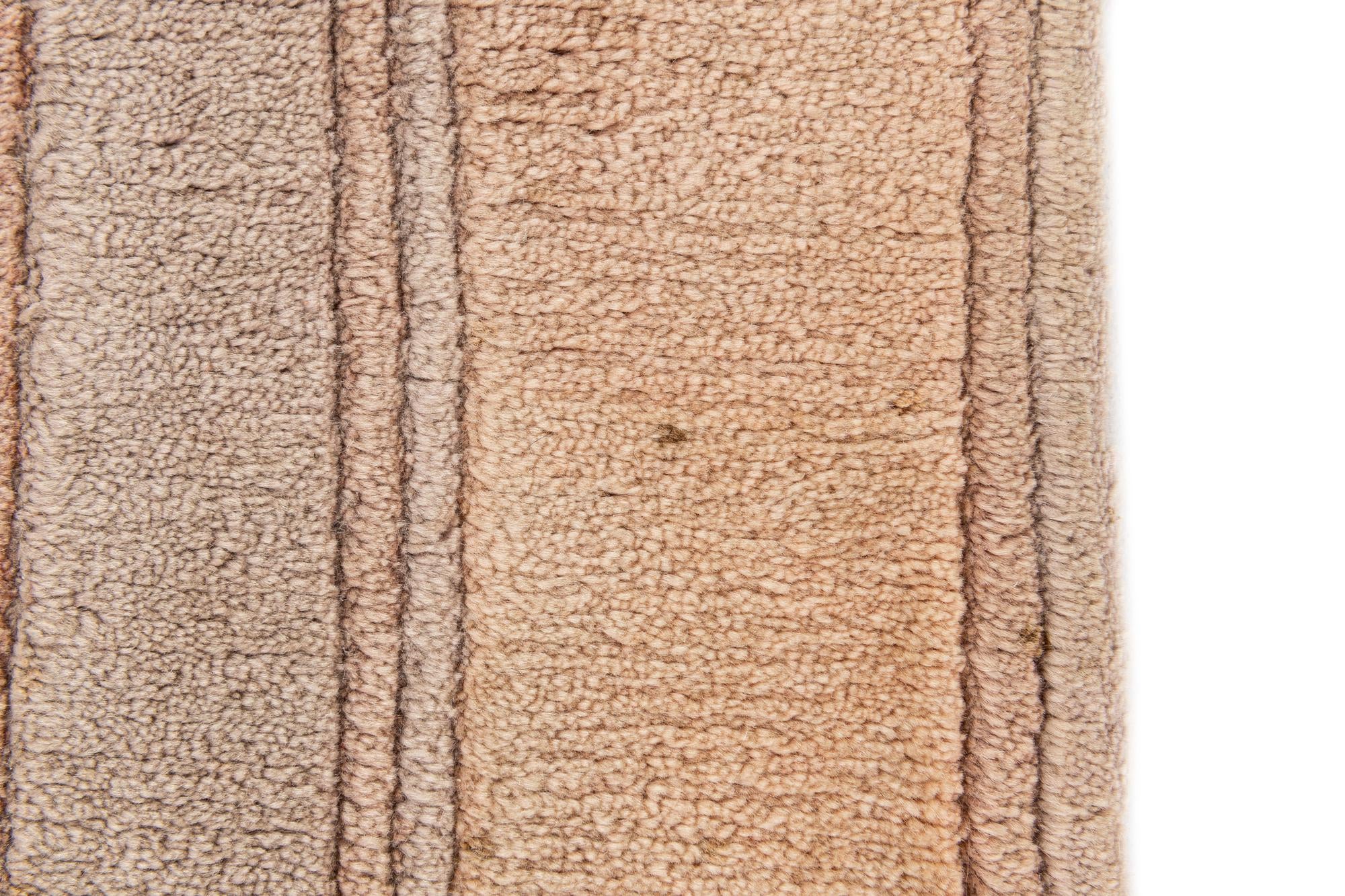 2' 10 x 6' 8 Hand Knotted Tibet Wool Runner Rug