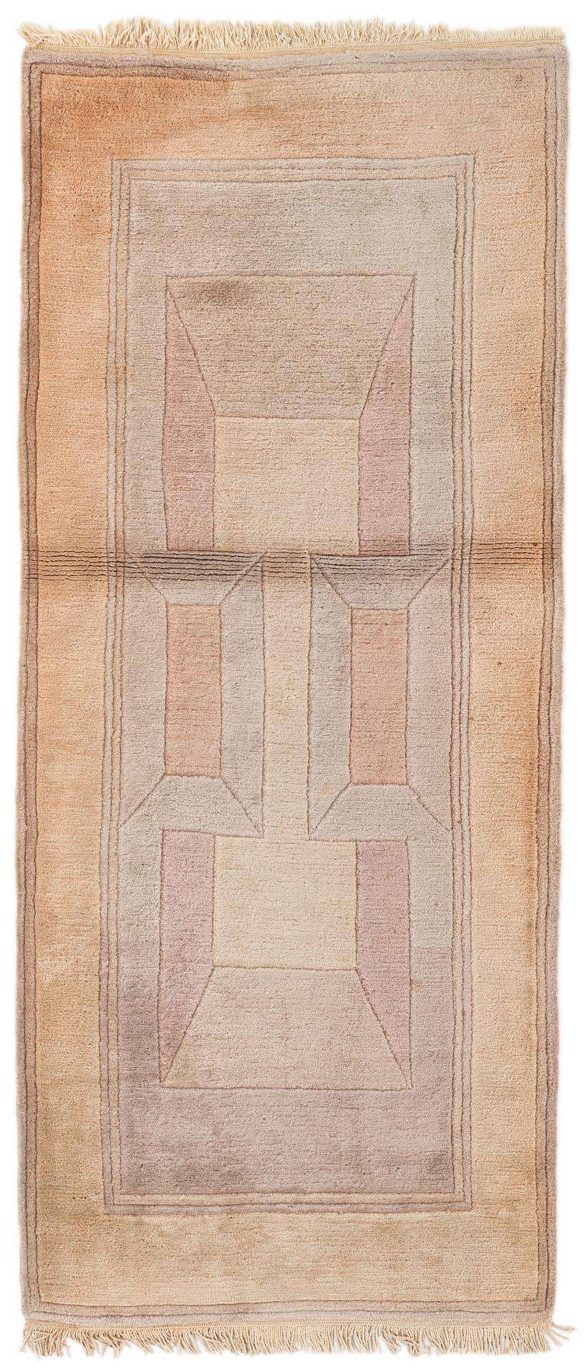 2' 10 x 6' 8 Hand Knotted Tibet Wool Runner Rug