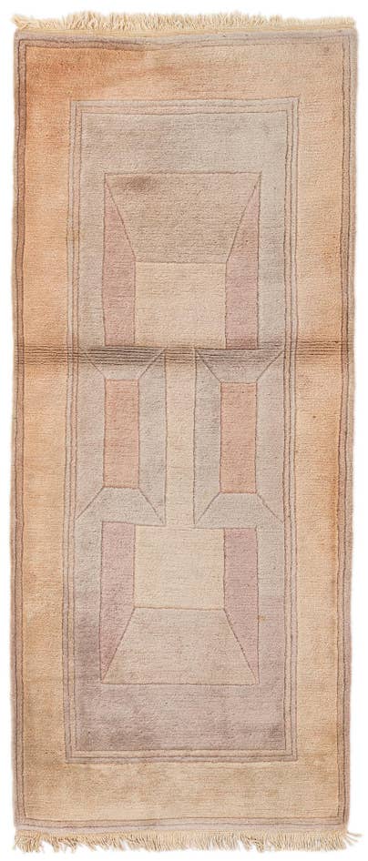 Detail image of 2' 10 x 6' 8 Hand Knotted Tibet Wool Runner Rug