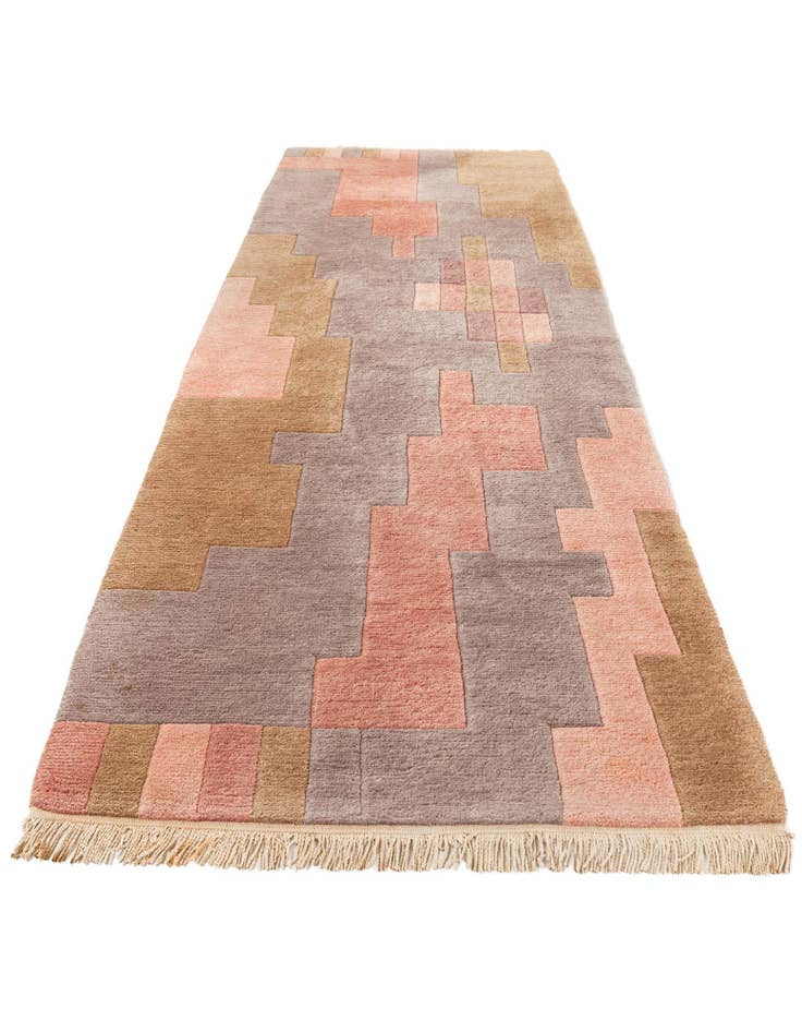 Detail image of 3' 1 x 9' 9 Hand Knotted Tibet Wool Runner Rug