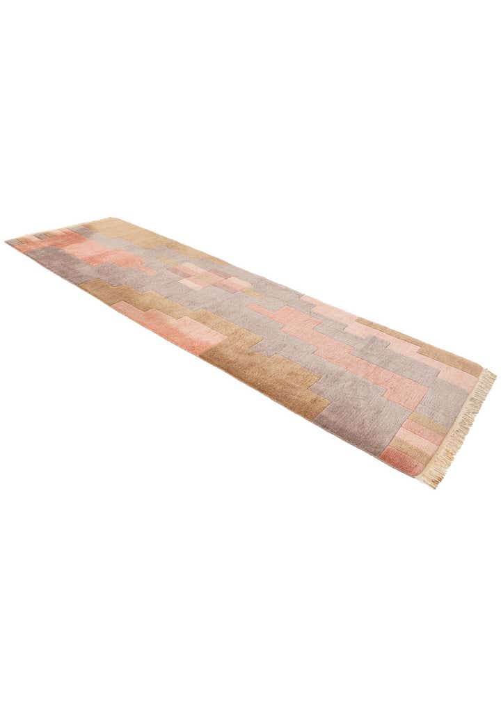 3' 1 x 9' 9 Hand Knotted Tibet Wool Runner Rug