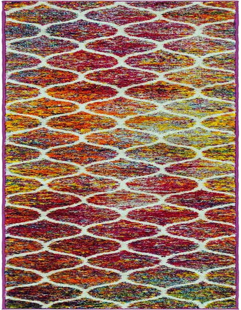 Detail image of 2' x 8' 8 Trellis Frieze Runner Rug