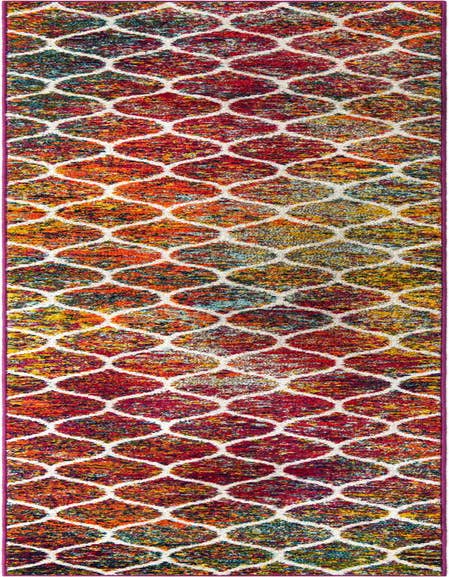 Detail image of 2' 7 x 12' Trellis Frieze Runner Rug