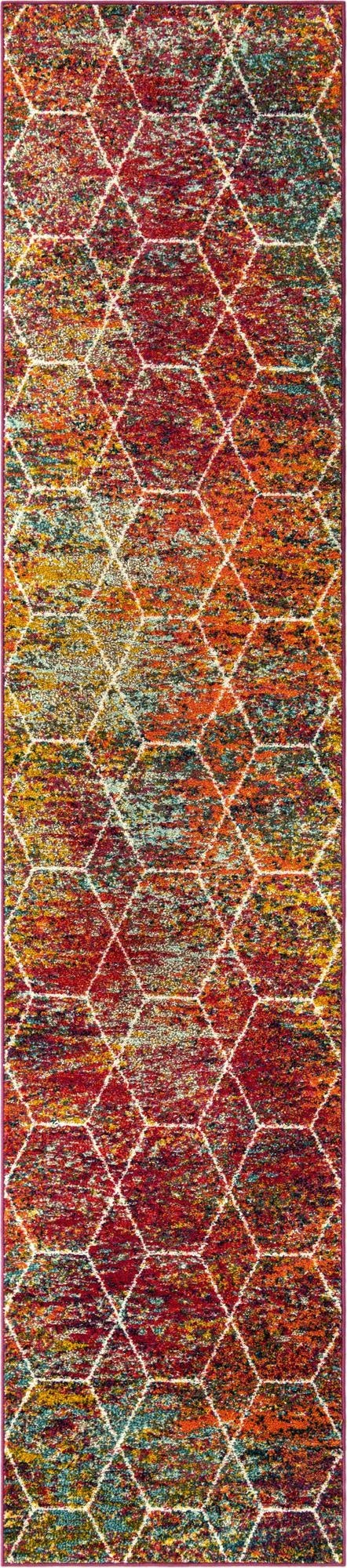 Primary image 2' 7 x 12' Trellis Frieze Runner Rug