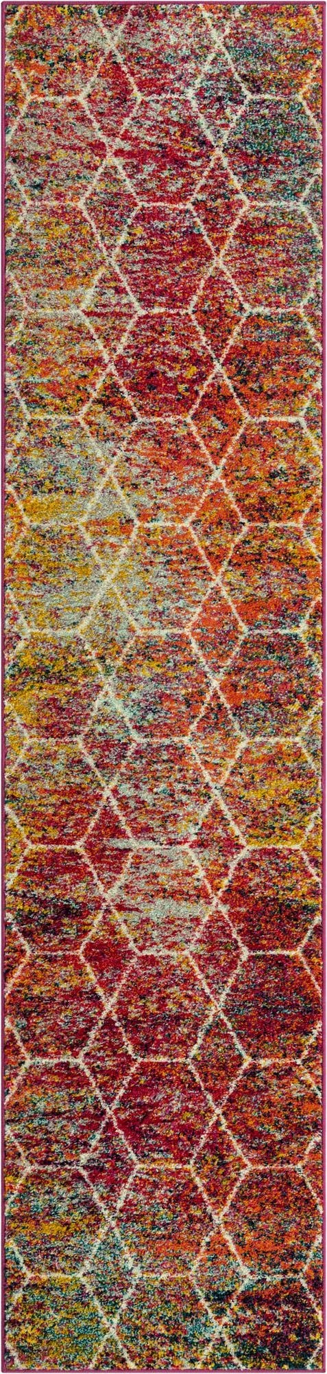 2' x 8' 8 Trellis Frieze Runner Rug