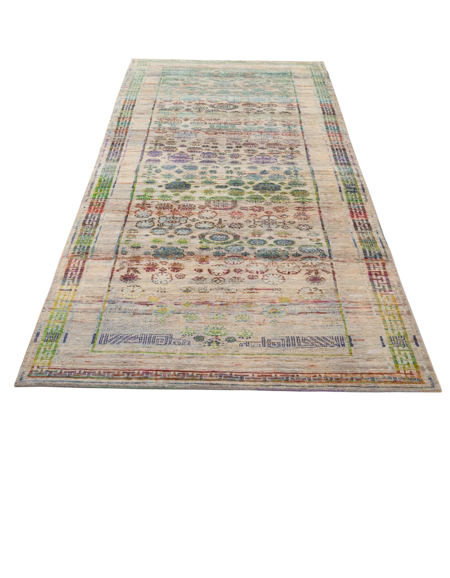 3' 10 x 11' 10 Hand Knotted Ultra Vintage Persian Runner Rug
