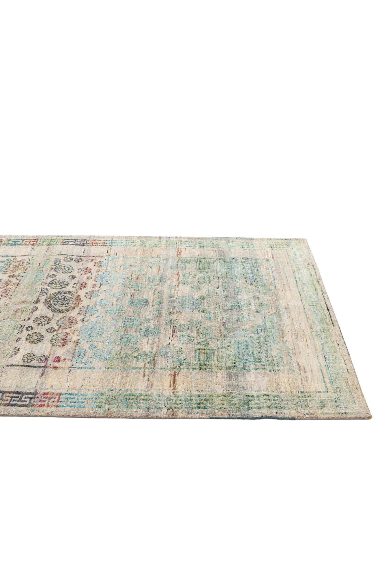 3' 10 x 11' 10 Hand Knotted Ultra Vintage Persian Runner Rug