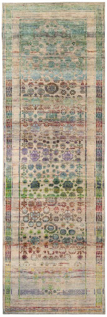 3' 10 x 11' 10 Hand Knotted Ultra Vintage Persian Runner Rug