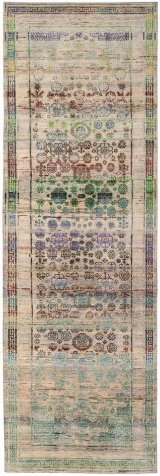 Detail image of 4' x 11' 10 Hand Knotted Ultra Vintage Persian Runner Rug